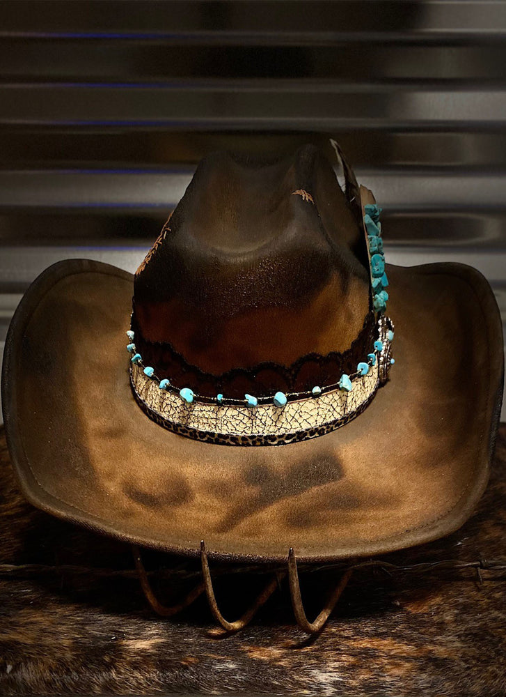 Classy Cowgirl Hat-  Distressed Hat