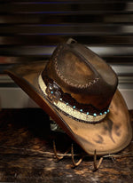 Classy Cowgirl Hat-  Distressed Hat