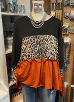 Fall Time Leopard Top