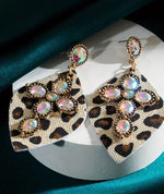 Leopard Cross Earrings