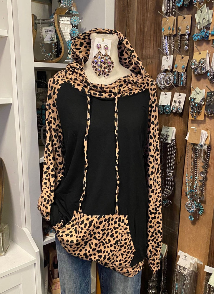 Leopard Hoodie Top