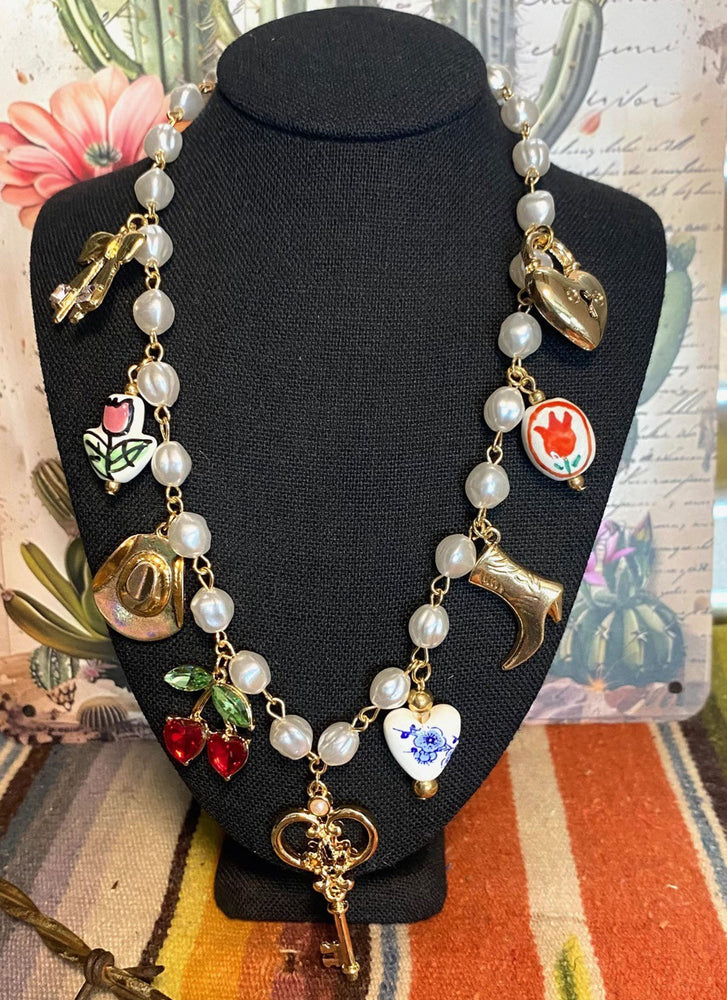 Key Cherry Charm Necklace