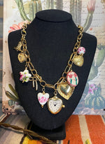 Heart Bow Charm Necklace