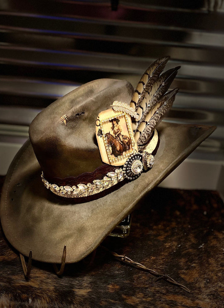 Vintage Cowgirl  - Distressed Hat