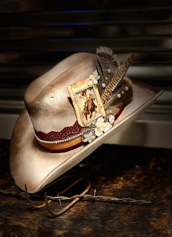 Vintage Cowgirl - Distressed Hat