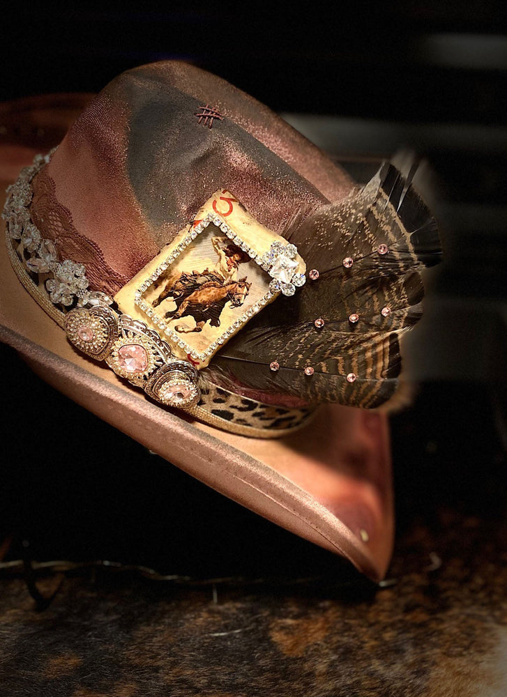 Vintage Cowgirl- Distressed Hat