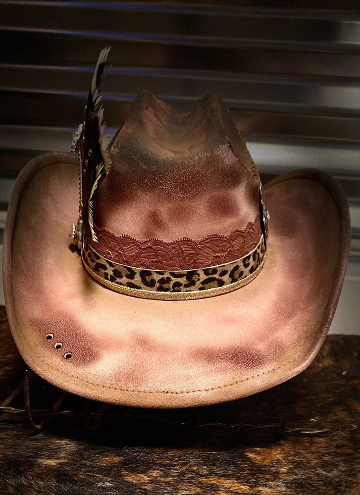 Vintage Cowgirl- Distressed Hat