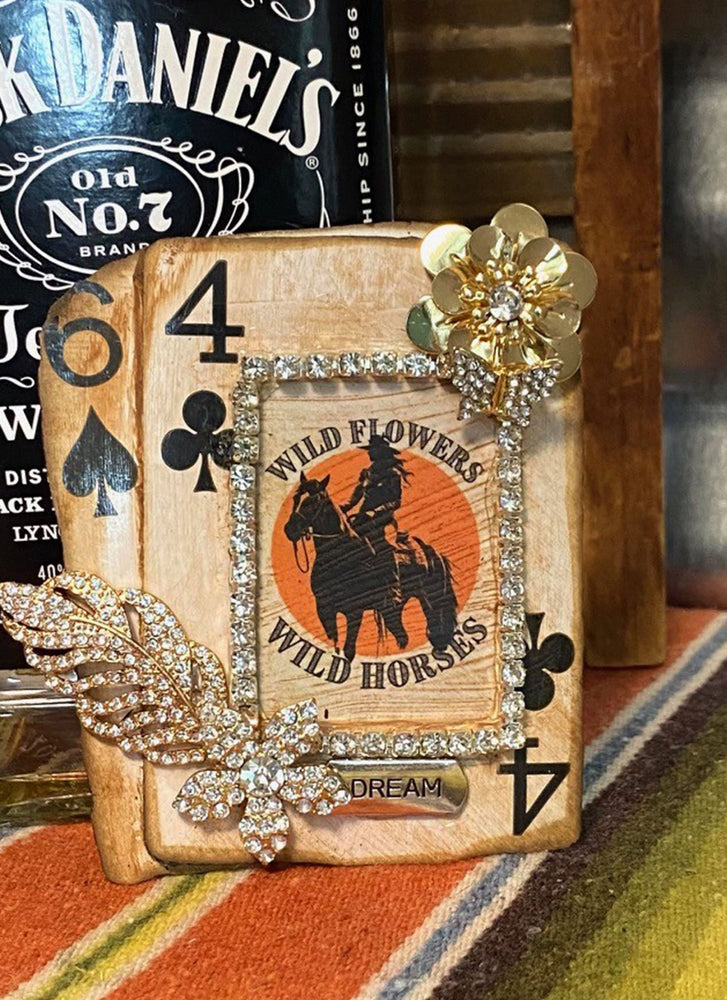 Wild Flowers Wild Horses Pin