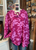 Plus Pink Floral Top