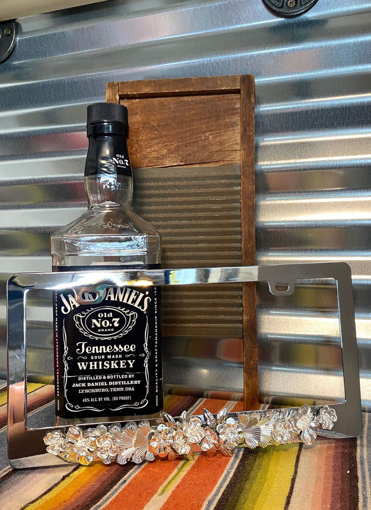 Floral Cowgirl License Plate