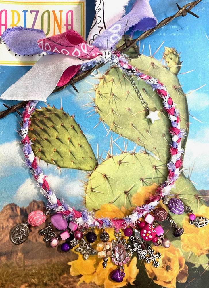 Western Bandana Charm Necklace