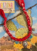 Red Concho Bandana Necklace