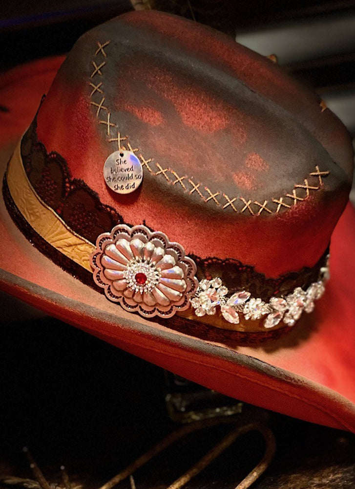 Rodeo Distressed Cowgirl Hat
