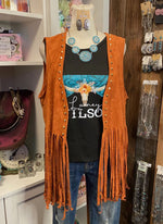 Rust Fringe Vest