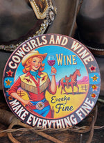 Cowgirls And Wine Sign