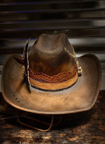Sunflower Cowgirl Distressed Hat