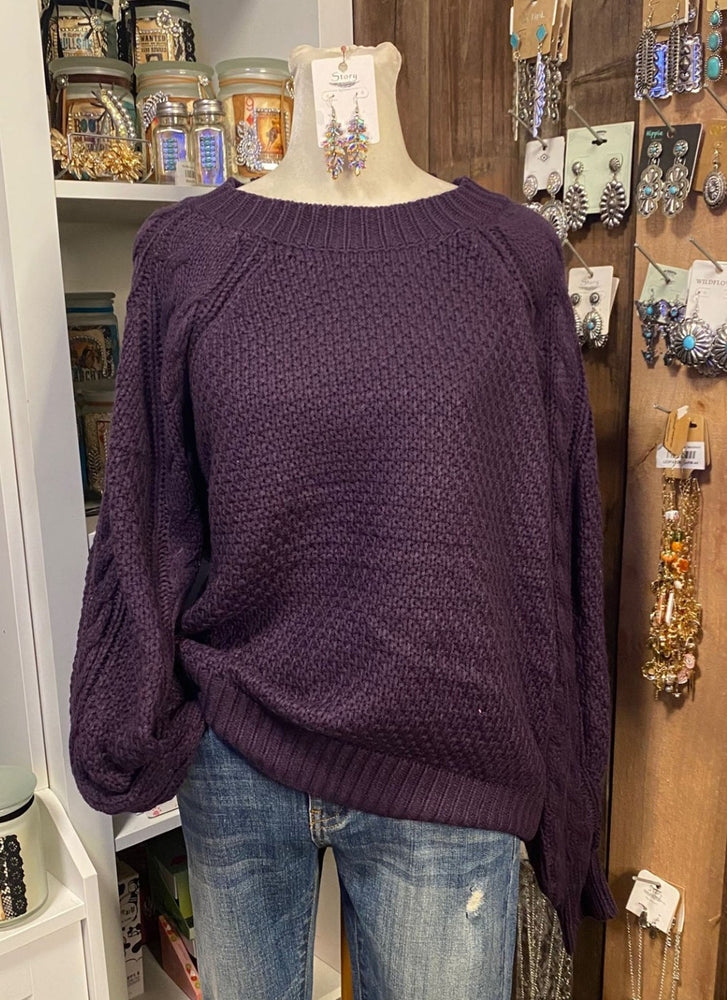 Purple Knit Sweater