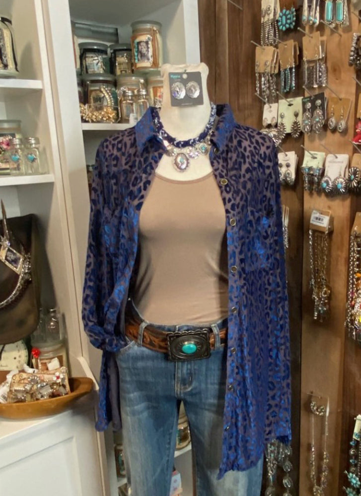 Velveteen Leopard Top
