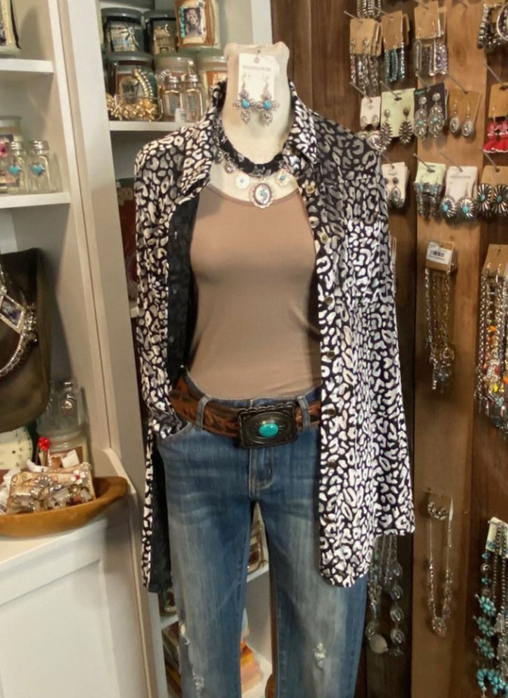 Velveteen Cowgirl Leopard Top