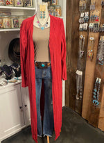 Raspberry Knit Cardigan