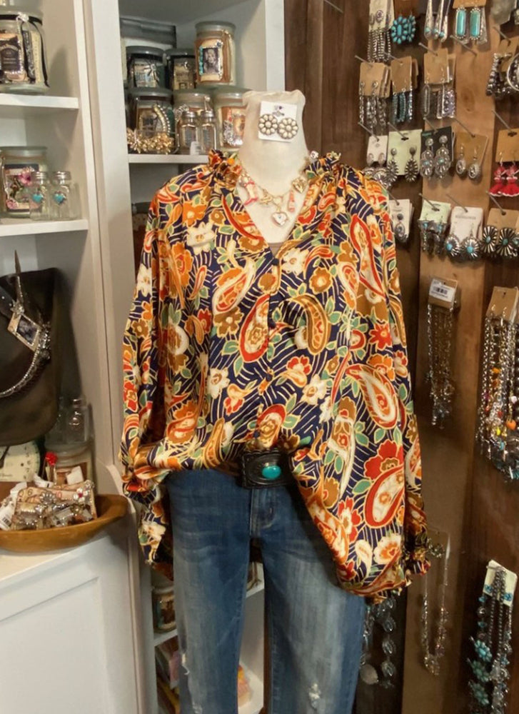 Plus Fall Time Cowgirl Top