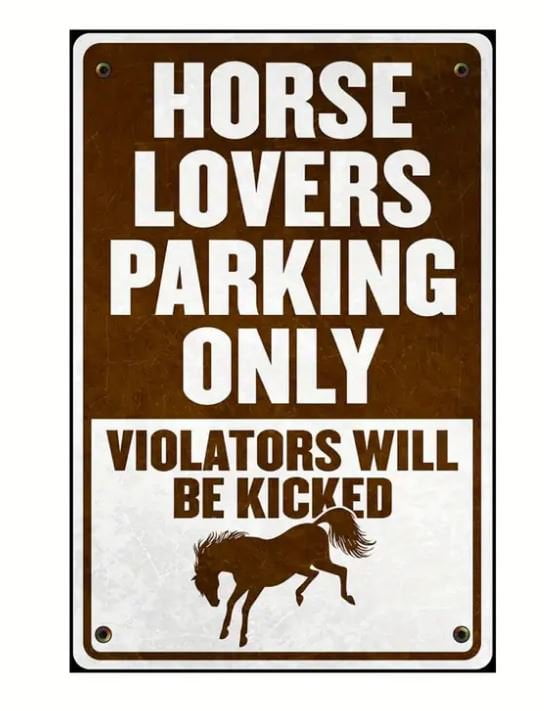 Aluminum Horse Lovers Sign