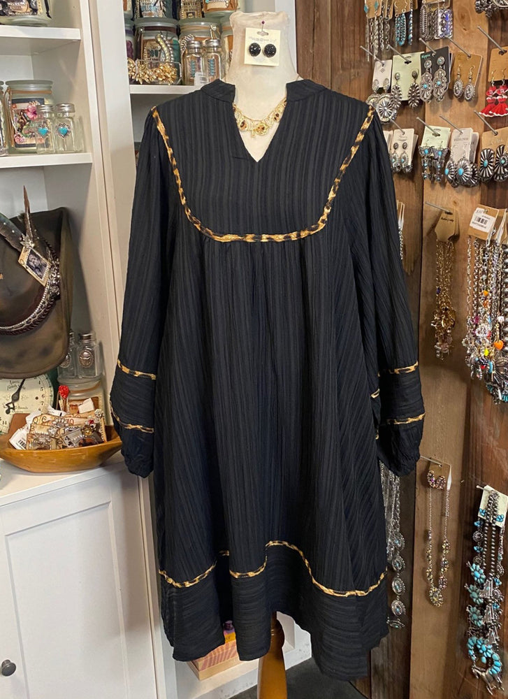 Leopard Trim Cowgirl Dress