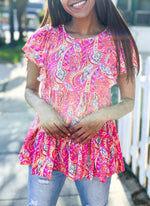 Tiered Paisley Top