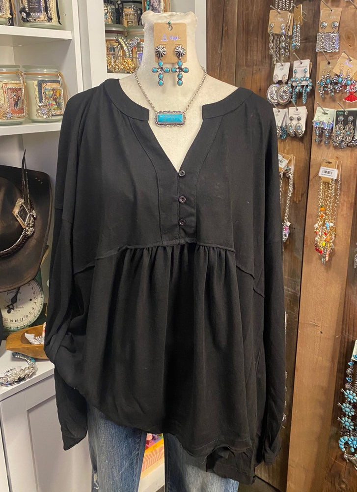 Classic Black Babydoll Top