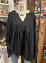 Classic Black Babydoll Top