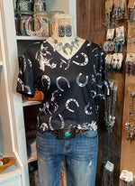 V Neck Cowgirl T Shirt