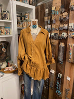 Corduroy Babydoll Top