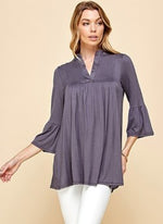 V Neck Flared Sleeve Top