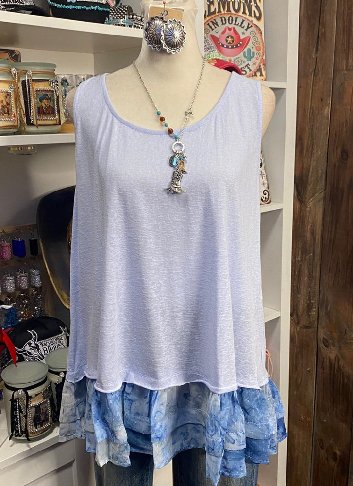 Ruffle Hem Tunic Tank