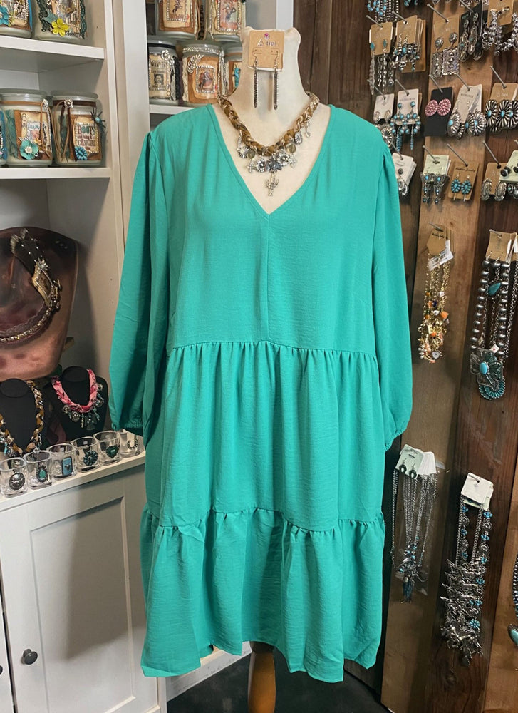 Classic Mint Green Tiered Dress