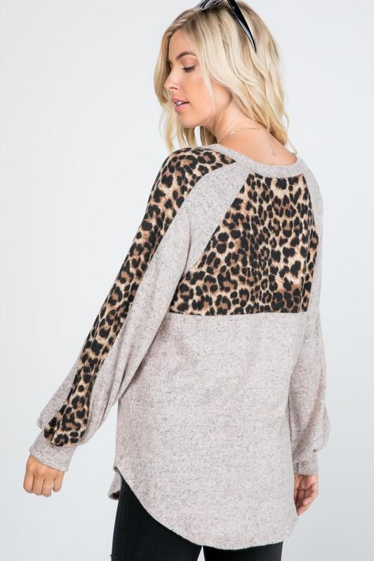 Leopard Baby Doll Top
