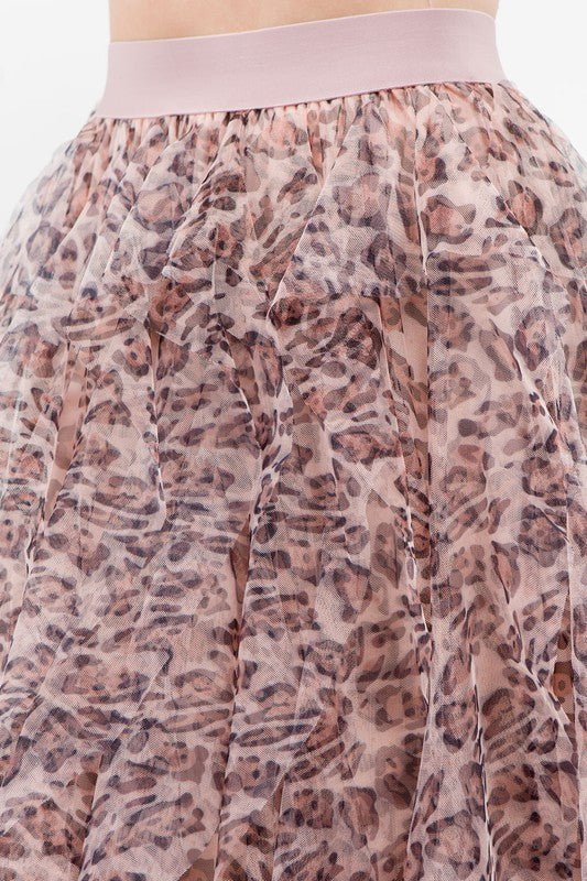 Western Leopard Tulle Skirt
