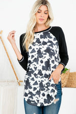 Cow Print Cowgirl Top