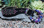 "Purple Dichroic Buckle & Belt - Small" - Elusive Cowgirl Boutique