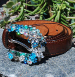 Vintage Mini Crystal Buckle & Belt - Elusive Cowgirl Boutique