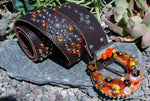 "Orange Dichroic Buckle & Belt - Small" - Elusive Cowgirl Boutique