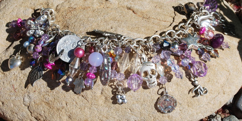 "Pink Gypsy Charm Bracelet" - Elusive Cowgirl Boutique