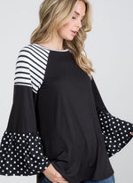 Long Sleeve Polka Dot Top