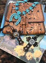Concho Crystal Saddle Crosses - Elusive Cowgirl Boutique