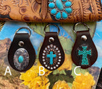 Cowgirl Leather Key Fobs - Elusive Cowgirl Boutique