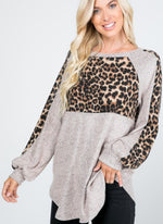 Leopard Baby Doll Top