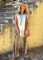 Leopard Bell Bottom Leggings - Elusive Cowgirl Boutique