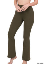 Wide Waistband Flare - Olive