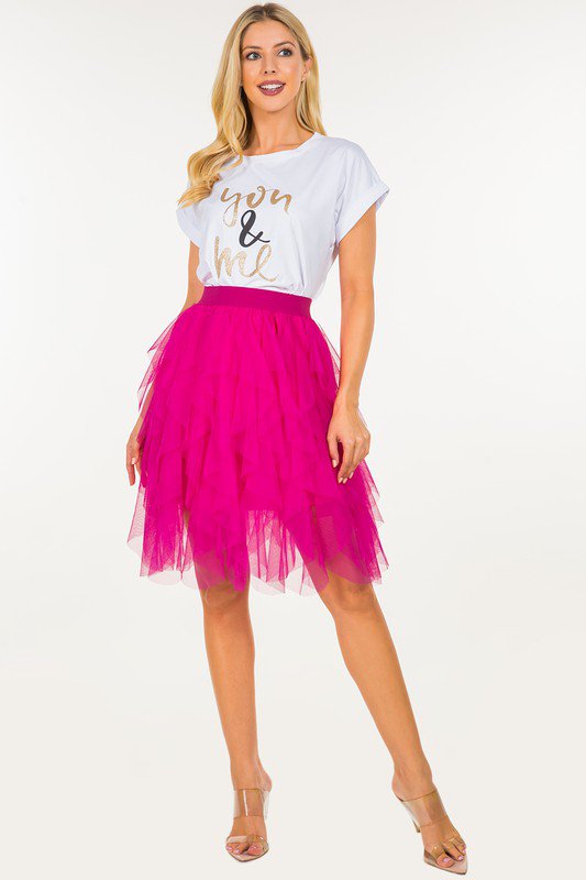 Fuchsia Cowgirl Tulle Skirt