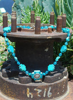 Necklace - Cross Turquoise - Elusive Cowgirl Boutique